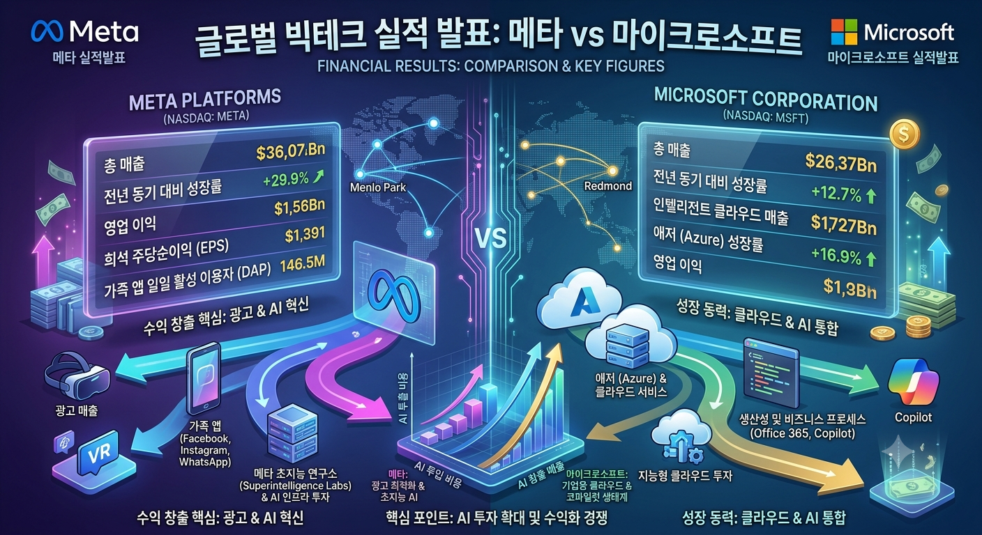 메타 마이크로소프트 실적