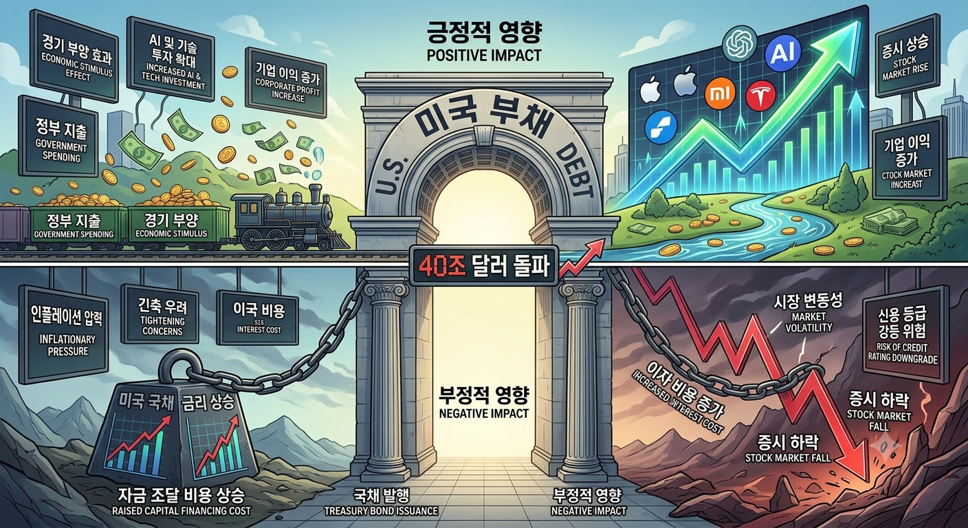 미국 부채가 전세계 증시에 미치는 영향